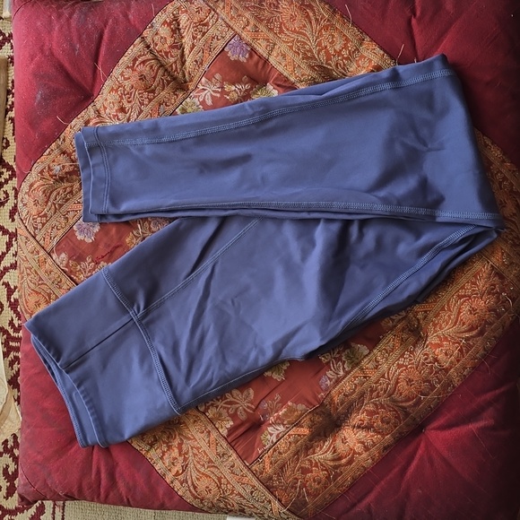 Girlfriend Collective Sky Blue/zgrey high rise leggings (worn once) - Picture 1 of 4